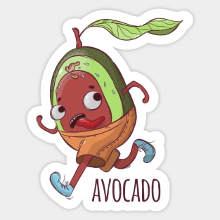 avocado runner Sticker